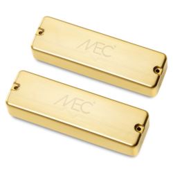 MEC Passive Soapbar Humbucker Bass Pickup Set, Met